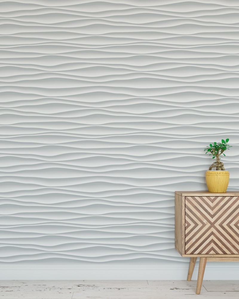 Papel de Parede 3D Gesso Tons Claros Adesivo Autocolante