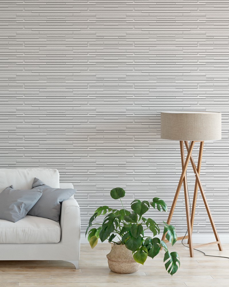 Papel de Parede Autocolante Pedras Canjiquinha Tons de Branco