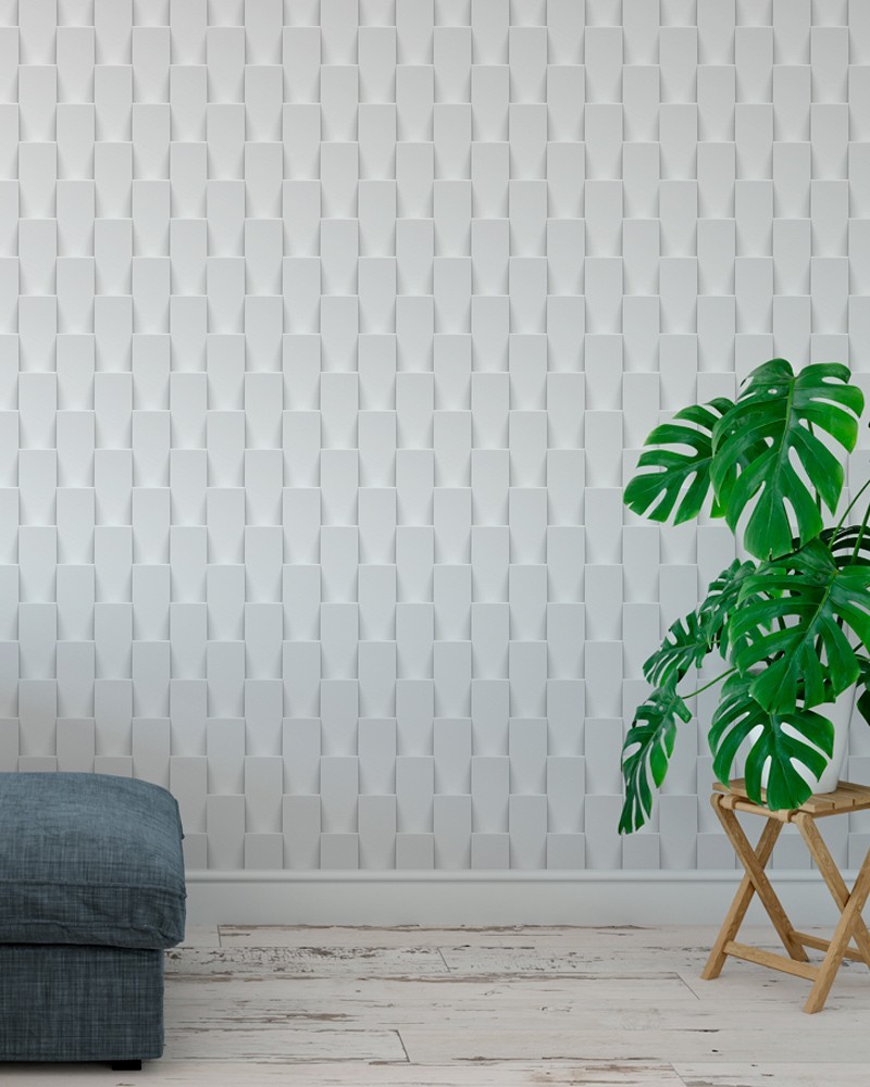 Papel de Parede 3D Branco