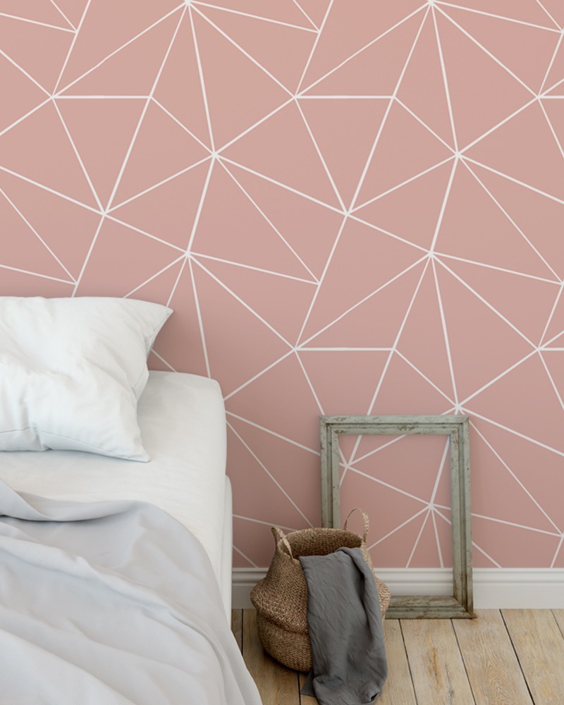 Papel de Parede Zara Elegance Rosa e Branco