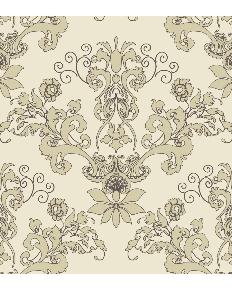 Papel de Parede Damask Fundo Claro